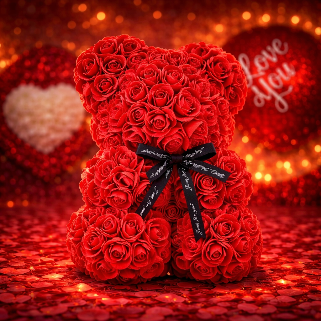 SweetRose – Różany Miś Pełen Uczuć